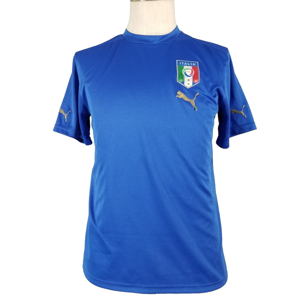Puma Italy National Team Shirt Youth XXL Blue FIGC Italia Soccer Jersey Tee